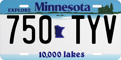 MN license plate 750TYV