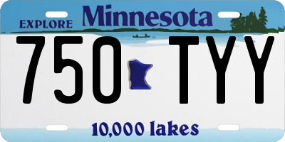 MN license plate 750TYY