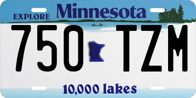 MN license plate 750TZM