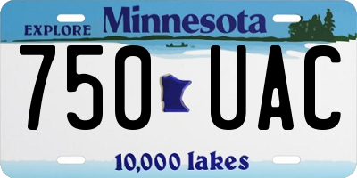 MN license plate 750UAC