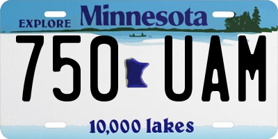 MN license plate 750UAM