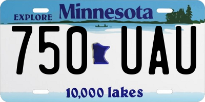 MN license plate 750UAU