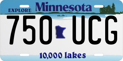 MN license plate 750UCG