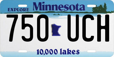 MN license plate 750UCH