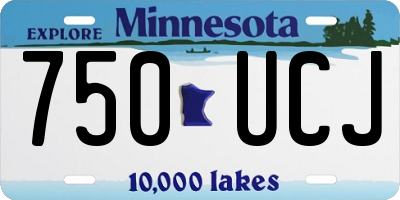 MN license plate 750UCJ