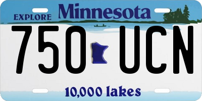 MN license plate 750UCN