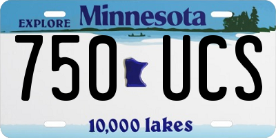 MN license plate 750UCS