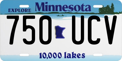 MN license plate 750UCV