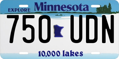 MN license plate 750UDN