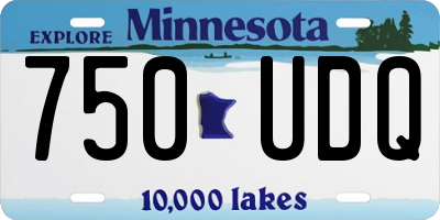 MN license plate 750UDQ