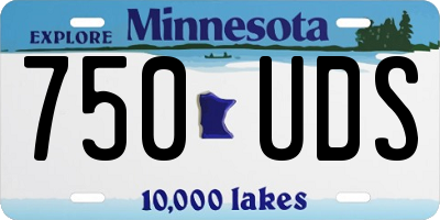 MN license plate 750UDS