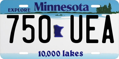 MN license plate 750UEA