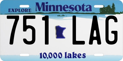 MN license plate 751LAG