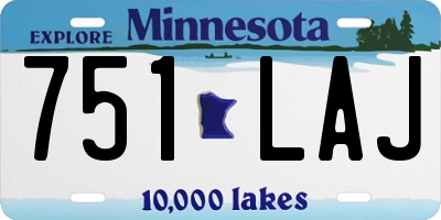 MN license plate 751LAJ