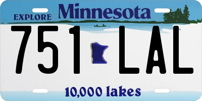 MN license plate 751LAL