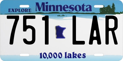 MN license plate 751LAR