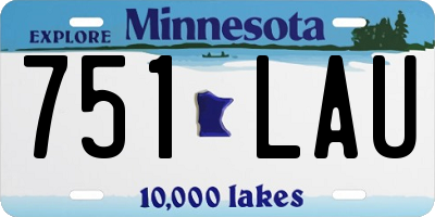 MN license plate 751LAU