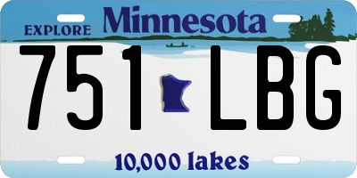 MN license plate 751LBG
