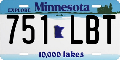 MN license plate 751LBT