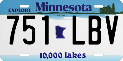 MN license plate 751LBV