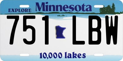 MN license plate 751LBW