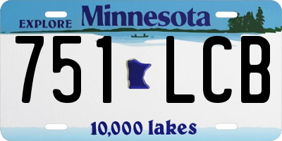 MN license plate 751LCB