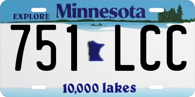 MN license plate 751LCC