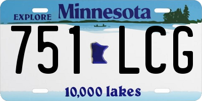 MN license plate 751LCG