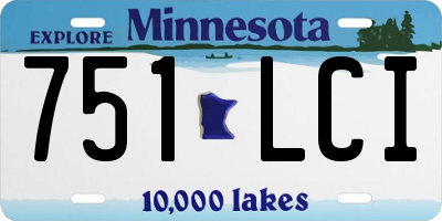 MN license plate 751LCI