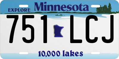 MN license plate 751LCJ