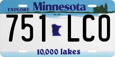 MN license plate 751LCO