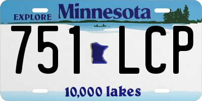 MN license plate 751LCP
