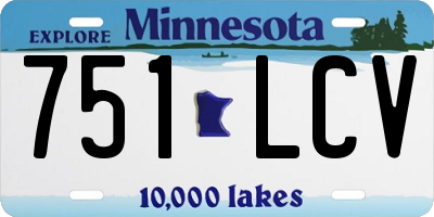 MN license plate 751LCV