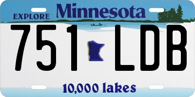 MN license plate 751LDB