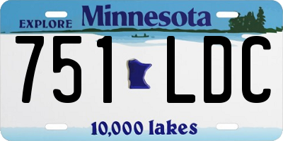 MN license plate 751LDC