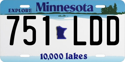 MN license plate 751LDD