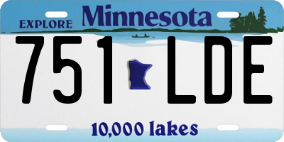 MN license plate 751LDE