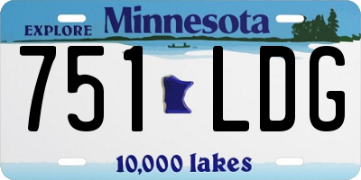 MN license plate 751LDG