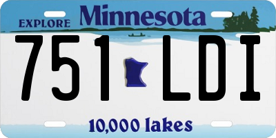 MN license plate 751LDI