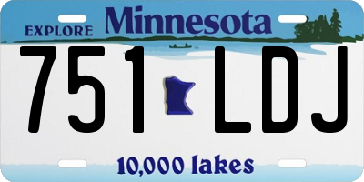 MN license plate 751LDJ