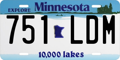 MN license plate 751LDM