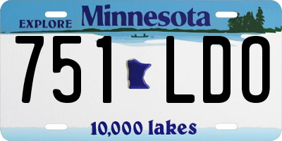 MN license plate 751LDO