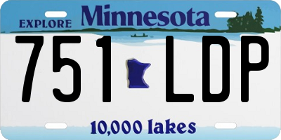 MN license plate 751LDP