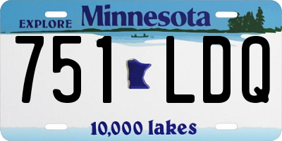 MN license plate 751LDQ