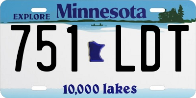 MN license plate 751LDT
