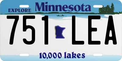 MN license plate 751LEA