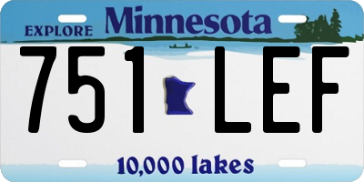 MN license plate 751LEF