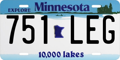 MN license plate 751LEG