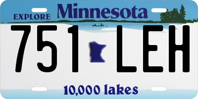 MN license plate 751LEH