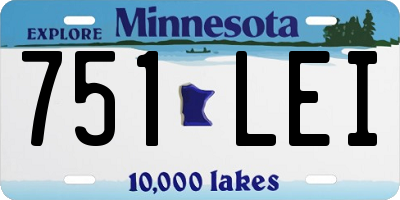 MN license plate 751LEI